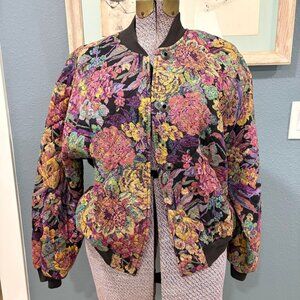 Vintage Quilted Bomber Jacket
